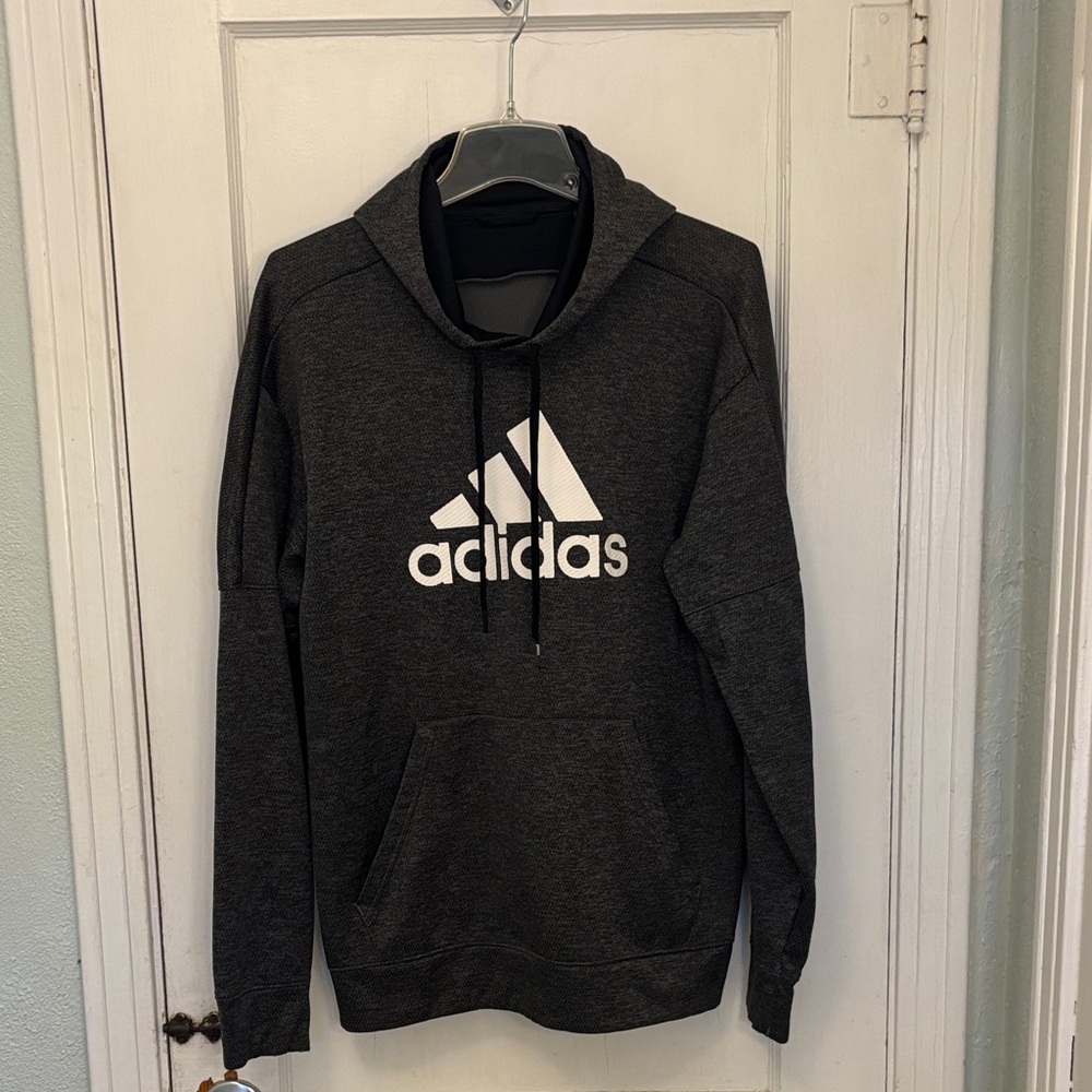 Adidas Men's Charcoal Gray Hoodie